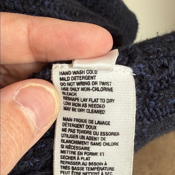 Free People High Hopes Blue Black Open Front Cardigan Size Medium Oversized - Picture 4 of 7